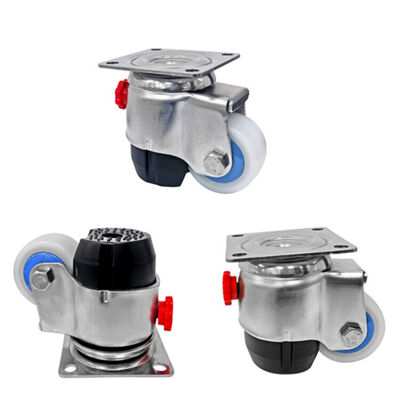 Quality  Stainless Steel 304 Adjustable Leveling Casters 360° Swivel Wheels – Furniture & Workbench Caster factory