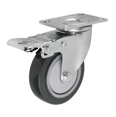 Wear Resistant Industrial Casters Durable PU Castor Wheels Tread Smooth