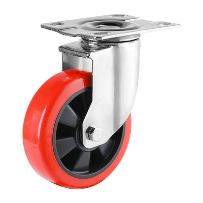 Polyurethane Swivel Caster Wheels Heavy Duty Industrial Steel Casters