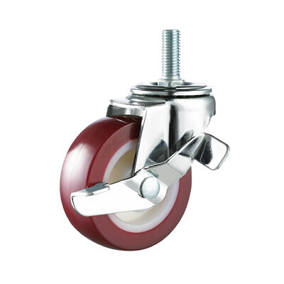 Light Duty PU Furniture Casters , Polypropylene Caster Wheels Customized