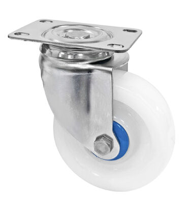 Medium Duty 304 Stainless Steel Casters White PA Casters 150-200KG Load Capacity