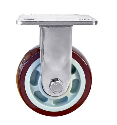 OEM ODM Stainless Steel Casters Heavy Duty Red Polyurethane Wheel Casters