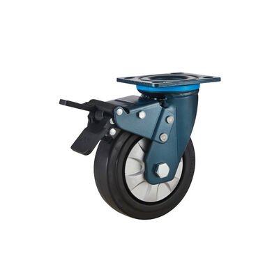 100mm 150mm Heavy Duty Castors Hi Elastic Thermoplastic Rubber Wheel Casters