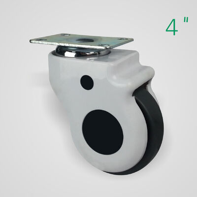 Flat Base Medical Casters Wheels , Twin Caster Wheels With Brakes