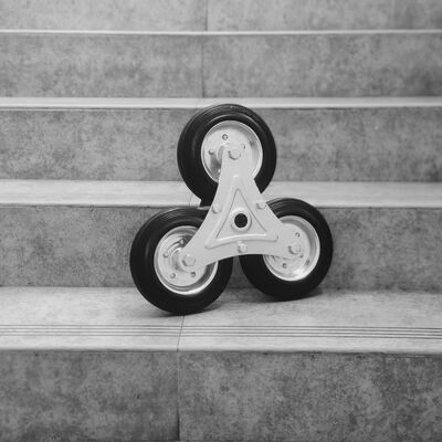 125mm 160mm Stair Climbing Casters , Tri Wheel Casters With Roller Bearing