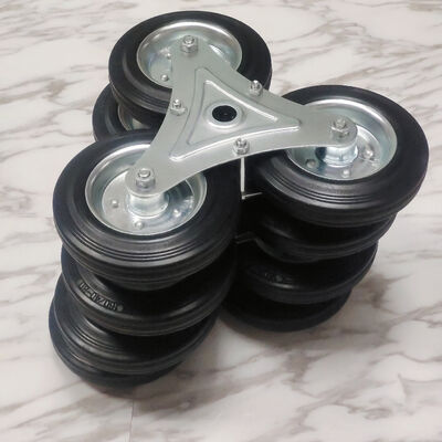 125mm 160mm Stair Climbing Casters , Tri Wheel Casters With Roller Bearing