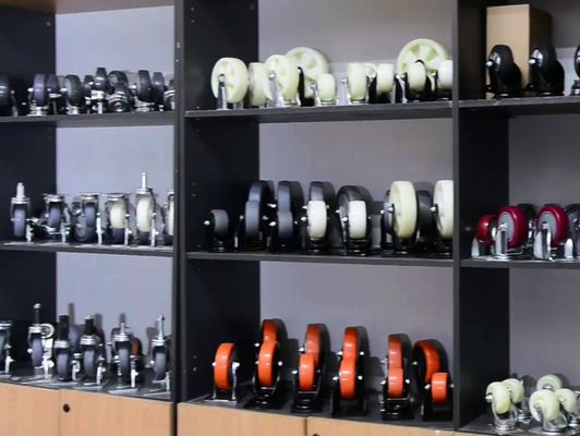 Medium Heavy Duty 80kgs Universal Smooth Running Red PU Polyurethane Caster Wheels for Trolleys