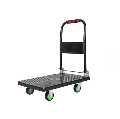 OEM Portable 250KG Capacity Four-Wheel Pulley Flat Trolley Steel Plastic Folding Tool Trolley Platform Household Trolley