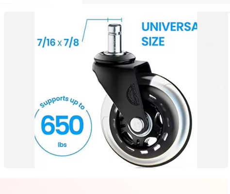 3 4 5 Inch Blue Tpr 60-100kg Load Capacity Threaded Stem With Brake Large-Scale Catering Industrial Casters