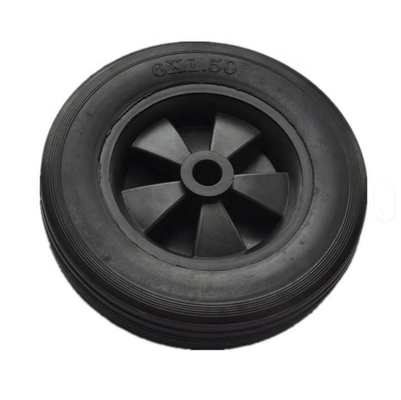 Solid Rubber Wheel 8 Inch Trash Bin Rubbish Trolley Wheel 200x50mm