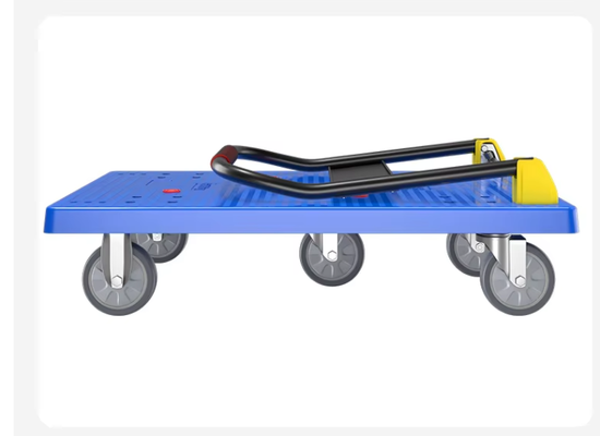 High Load Warehouse Transport Trolley 600kg  500KG Capacity Foldable Four Wheel Platform Customizable OEM Support