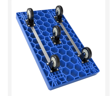 High Load Warehouse Transport Trolley 600kg  500KG Capacity Foldable Four Wheel Platform Customizable OEM Support