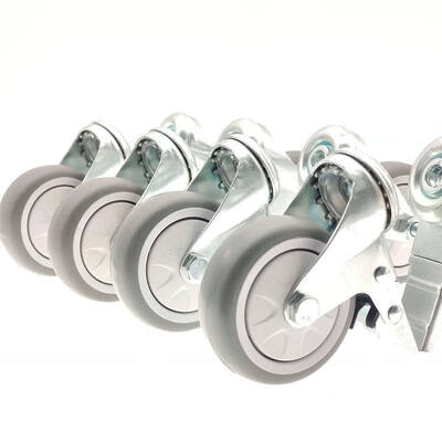 3 Inch Industrial Caster with 360° Swivel Rotation and 75mm PU Wheel for Service Carts