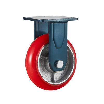 4 Inch PU Wheel Caster with Swivel Top Plate Heavy Duty Silent and Smooth Rolling for Industrial and Furniture