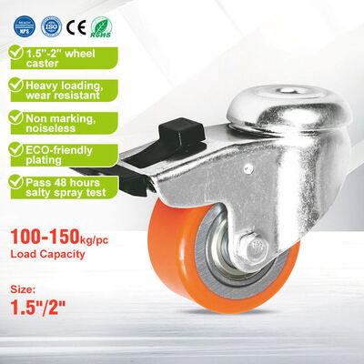 1.5-2 Inch Small Orange Double Ball Bearing Casters