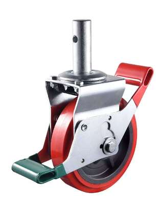 Modern Style Heavy Duty Durable PU Castor 6 Inch Scaffolding Caster Wheels in Building and Construction Projects