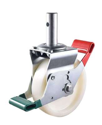 Modern Style Heavy Duty Durable PU Castor 6 Inch Scaffolding Caster Wheels in Building and Construction Projects