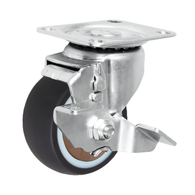 1-inch /1.5-inch/2-inch/2.5-inch/3-inch Chrome-plated TPR Swivel Caster Wheels For Hotel Furniture