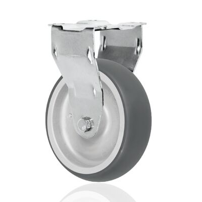 European Style Trolley Caster Display Bases 4Inch 5Inch Thermoplastic Rubber Stainless Steel Plain Medium Duty Casters