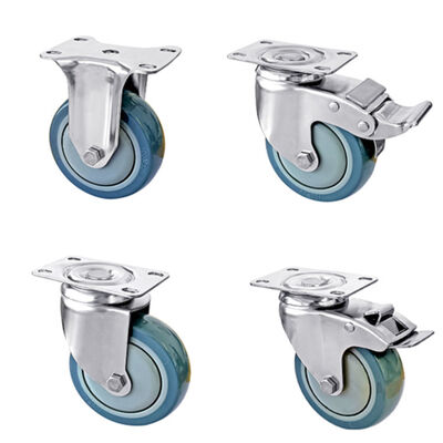 5 Inch Gray TPR Industrial Caster Wheel with Double Ball Bearing 125mm Diameter and 150kg Load Capacity