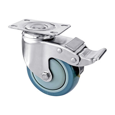 5 Inch Gray TPR Industrial Caster Wheel with Double Ball Bearing 125mm Diameter and 150kg Load Capacity