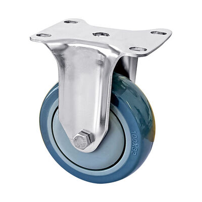 5 Inch Gray TPR Industrial Caster Wheel with Double Ball Bearing 125mm Diameter and 150kg Load Capacity