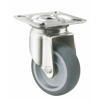 Good Quality OEM/ODM Customized Stainless Steel Apparatus Casters — 2″ & 3″ Grey TPR Industrial Swivel Wheels