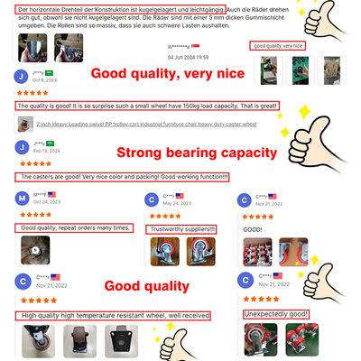 2 Inch Threaded Stem Swivel Caster, Nylon Wheel for Furniture & Light Equipment