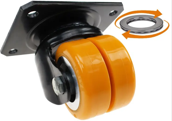 AGV Caster Wheels with Aluminum Alloy Core & TPU Wheel – 55/65/75 mm Dual Ball Bearing Industrial AGV Wheels