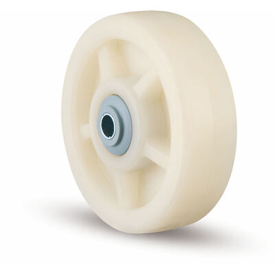 White Polypropylene Double Ball Bearing 200-250kg Load Capacity Industrial Cart Wheels