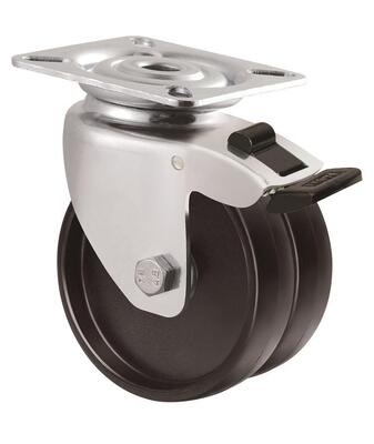 Cheap Price European Style Customizable Black 2″ & 3″ Polypropylene Swivel Casters – 60–100 kg Load Light Duty Wheels