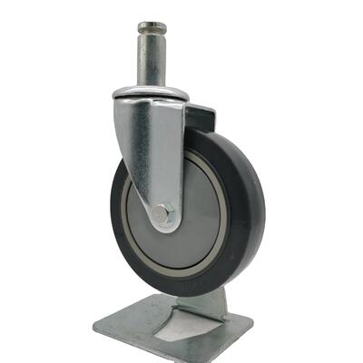 ล้อเลื่อนล้อเลื่อนสำหรับงานอุตสาหกรรมขนาดกลาง TPR ขนาด 3 นิ้ว 75 มม. สำหรับรถเข็นและอุปกรณ์