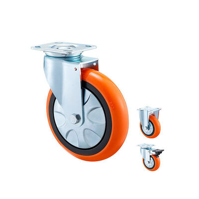 ล้อ PU รับน้ำหนักมากทนทาน – ตัวเลือกแบบหมุนและเบรกอุตสาหกรรมขนาด 4 นิ้ว