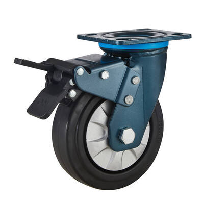 DACROMET coated Heavy-Duty Trolley Caster Wheels 4/5/6/8 Inch – Rubber & Steel Swivel Casters
