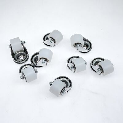 Les roues de roulement en nylon industriel en fonte européenne avec un trou de boulonnage et un support en acier galvanisé