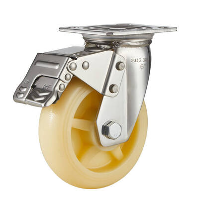4 / 5 / 6 / 8 اینچ صنعتی 304 فولاد ضد زنگ چرخ چرخ PP کاستور چرخشی