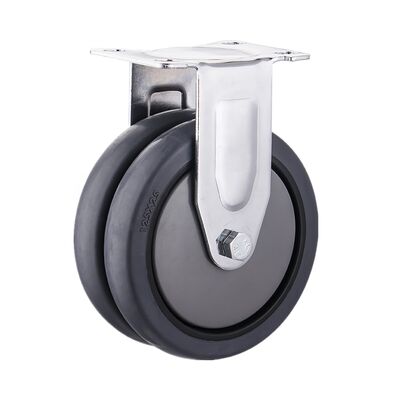 5 Inch Industrial M12 Screw-Type Dual Wheel Caster – TPR Wheel with PP Core