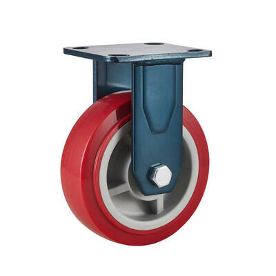 Ruedas giratorias de PU rojas de alta resistencia de 4/5/6/8 pulgadas para carro