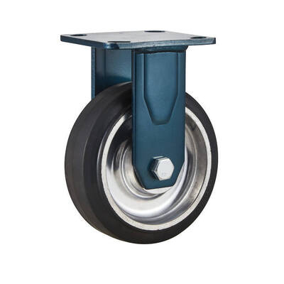 4 / 5 / 6 / 8 Inch Heavy Duty Non Marking Wear Resistant High Elastic Rubber Caster Wheels – Industrial Swivel Mobility Solution