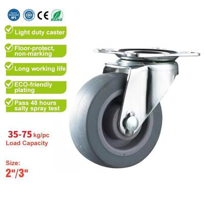 Βιομηχανικοί τροχοί ελαφρού τύπου TPR Caster – Ομαλή και αθόρυβη κινητικότητα για έπιπλα και εξοπλισμό