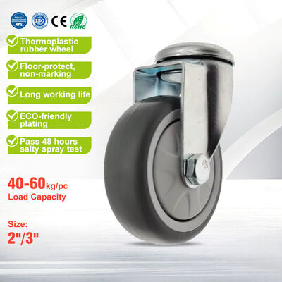 Industrial Trolley Casters with TPR Wheels & Ball Bearings – Top Plate Mounted Mobility Solution