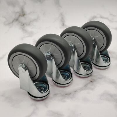 Industrial Trolley Casters with TPR Wheels & Ball Bearings – Top Plate Mounted Mobility Solution