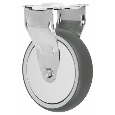 4-5 Inch Medium Duty TPR Caster Wheel Single Ball Bearing 100kg Load Capacity for Supermarket Equipment