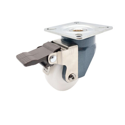 Height Adjustable Retractable Leveling Casters Nylon Wheel Workbench Swivel Caster with Leveling Foot