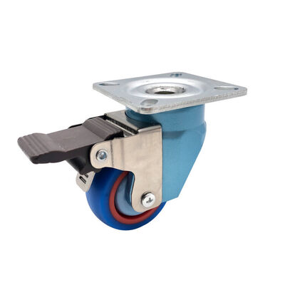 Height Adjustable Retractable Leveling Casters Nylon Wheel Workbench Swivel Caster with Leveling Foot