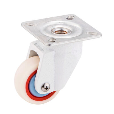 Height Adjustable Retractable Leveling Casters Nylon Wheel Workbench Swivel Caster with Leveling Foot