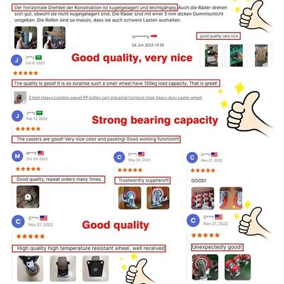 Medium Duty 3-5 Inch PP/TPR Swivel Caster Wheel with Top Plate and Brake for Industrial Trolleys