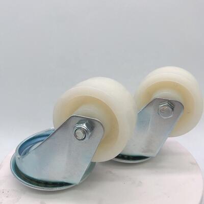 65 mm Diameter Medium Duty Plain Bearing Nylon Caster Wheel – 80kg Wear-Resistant Flat Free Castor