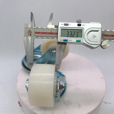 65 mm Diameter Medium Duty Plain Bearing Nylon Caster Wheel – 80kg Wear-Resistant Flat Free Castor