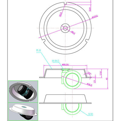 1.5 Inch Heavy Load Nylon Furniture Casters – Black Steel Cover Cabinet & Closet Caster Wheel